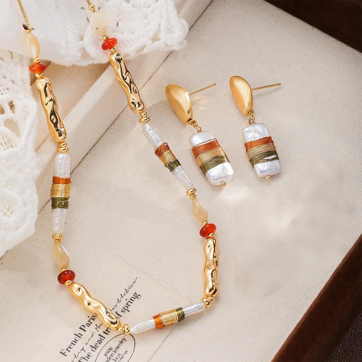 Freshwater Pearl Necklace_Earring Set