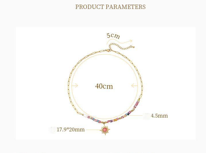 Colorful Natural Stone Beaded Necklace