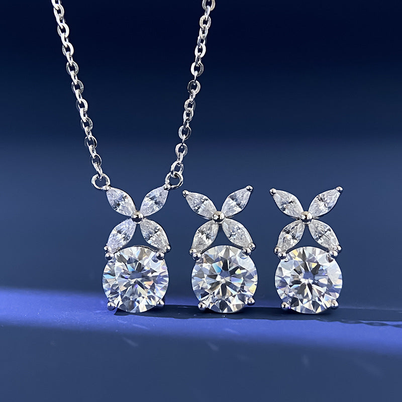 Moissanite Butterfly Pendant Necklace