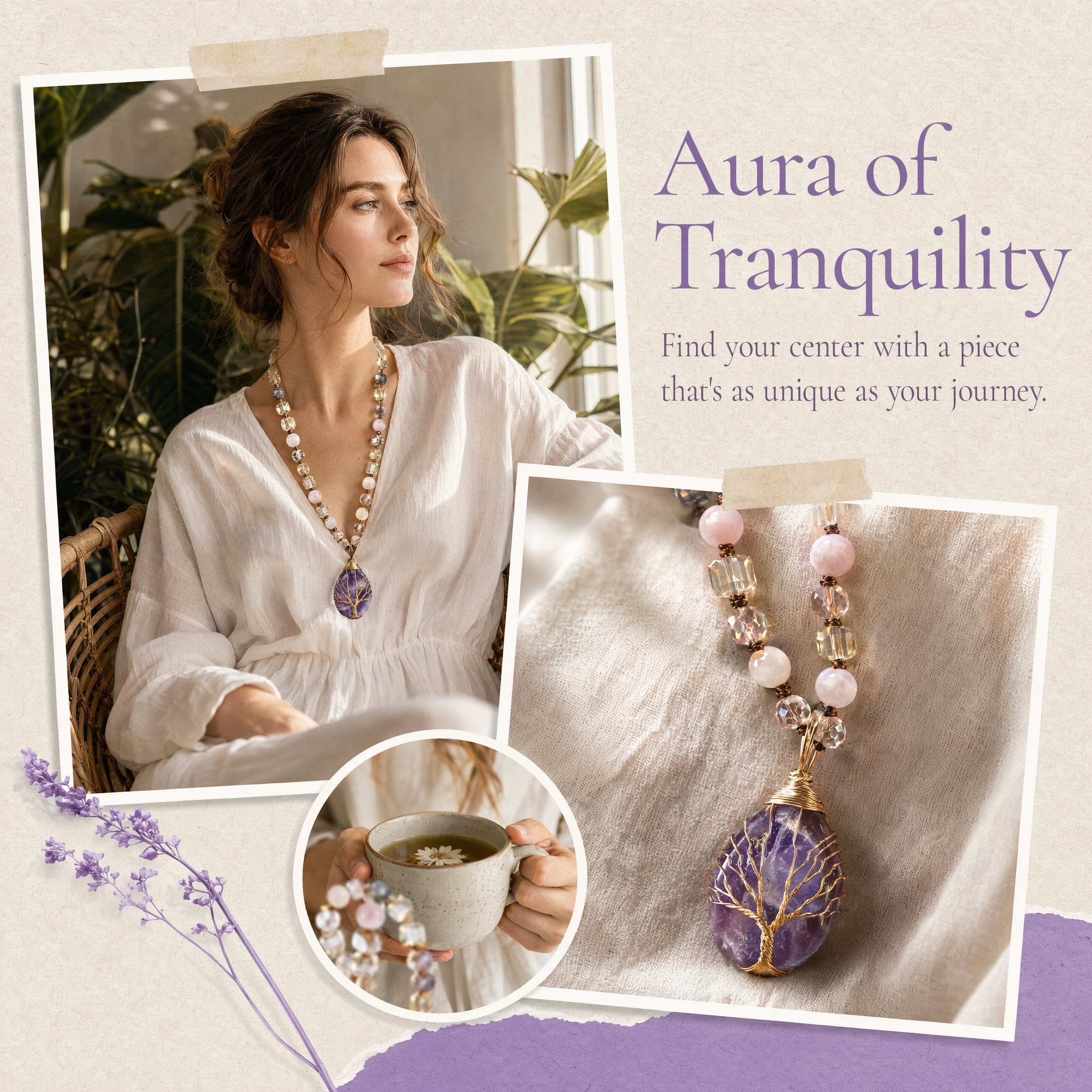 Amethyst Tree of Life Necklace