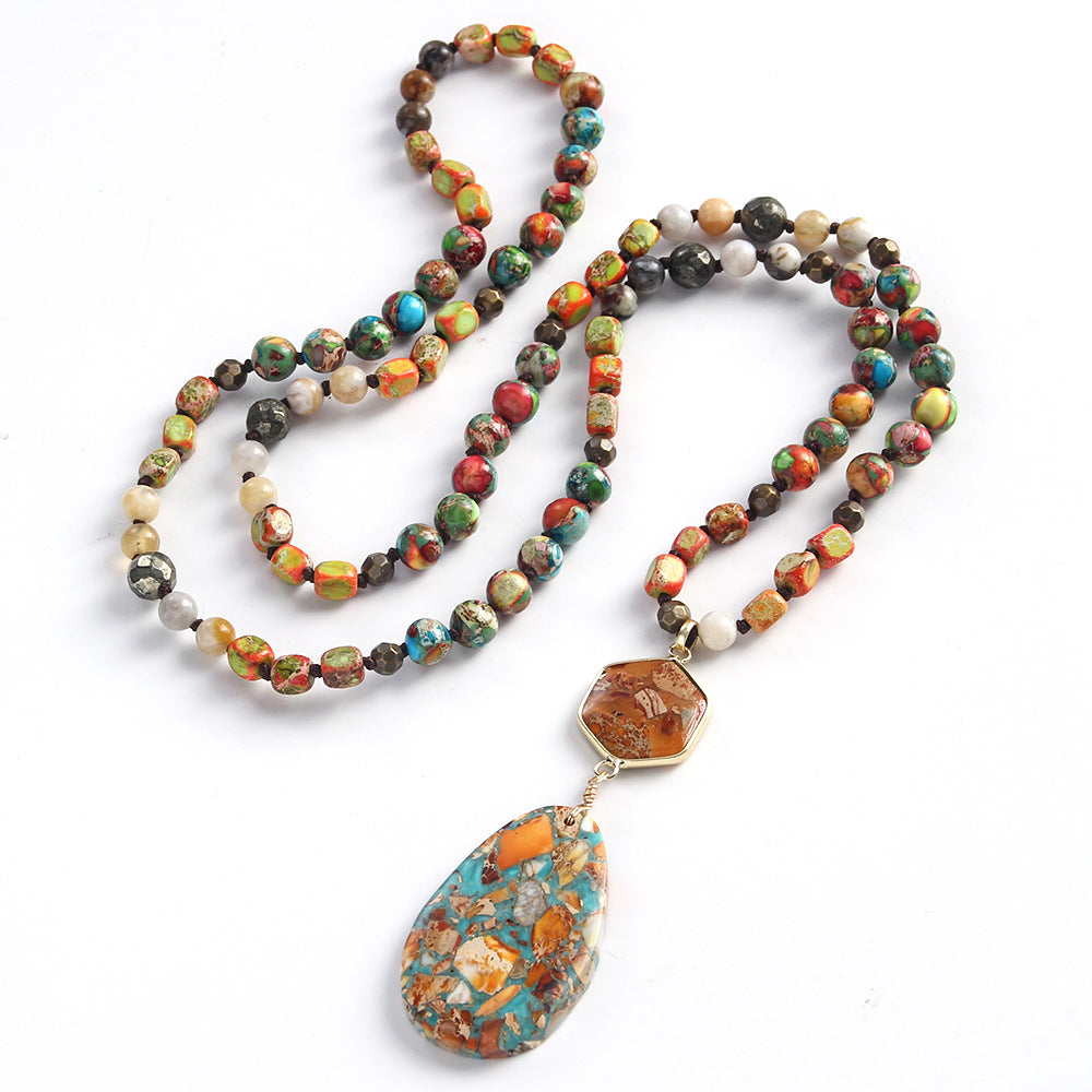 Bohemian Natural Stone Beaded Necklace