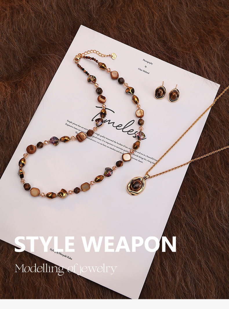 Maillard Tiger Eye Necklace