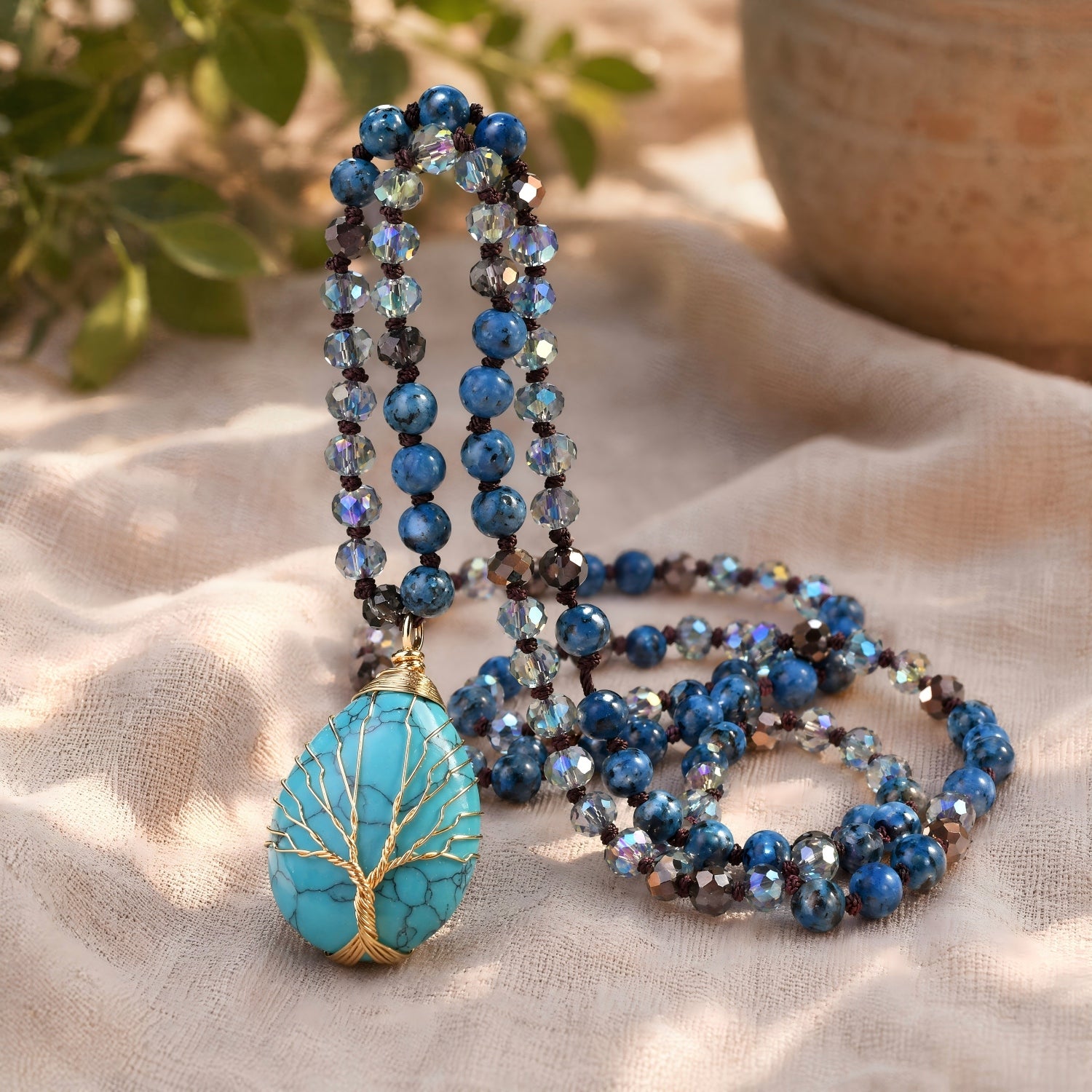 Natural Tree of Life Pendant Necklace