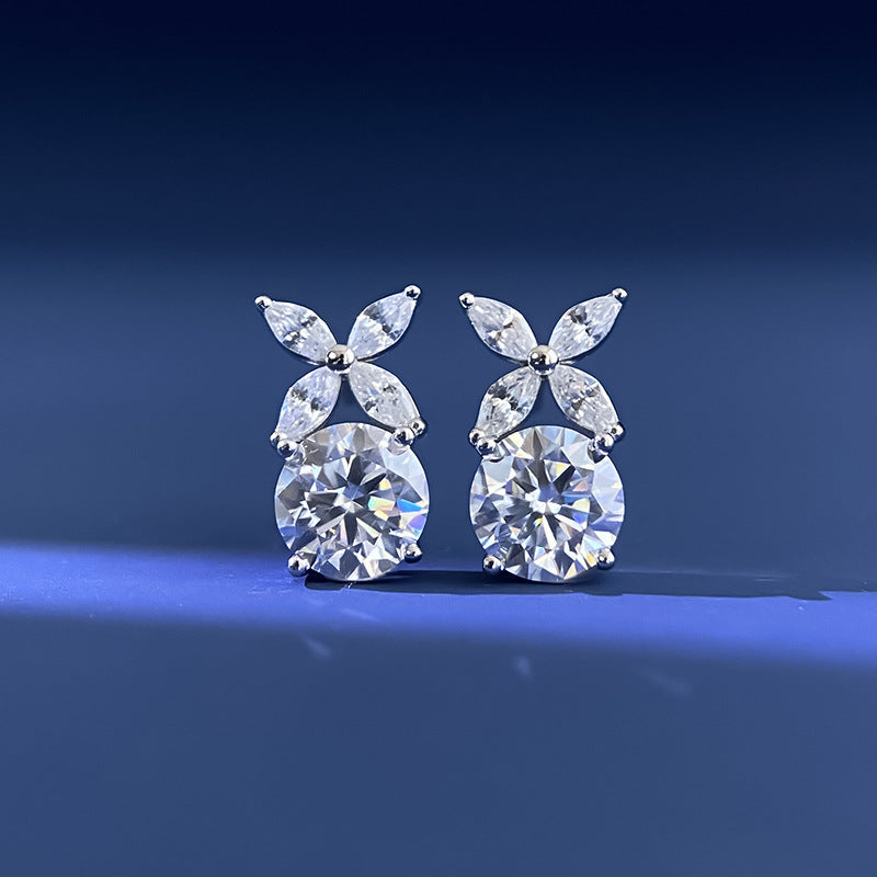 Moissanite Butterfly Pendant Necklace 