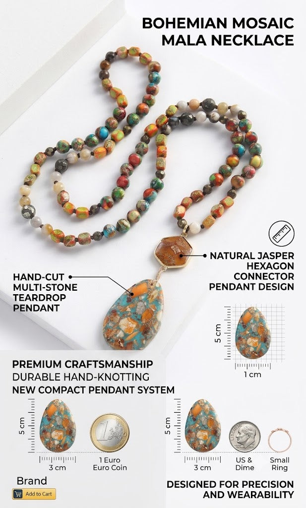 Bohemian Natural Stone Beaded Necklace